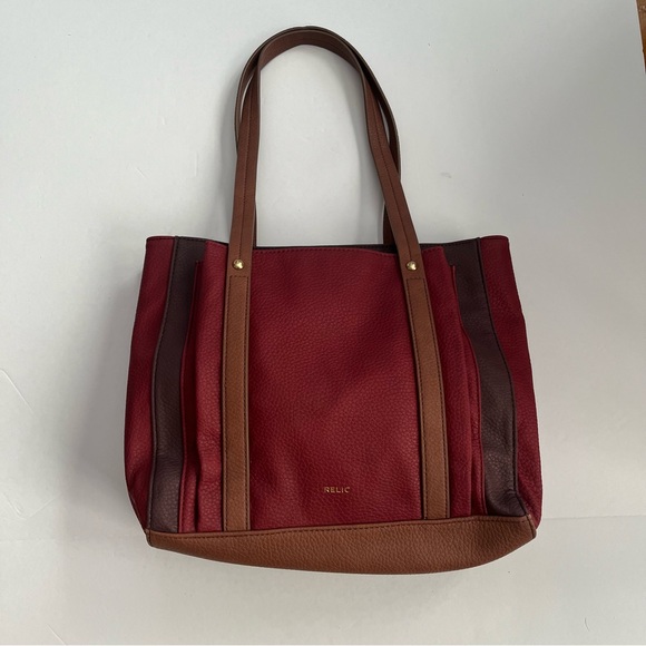 Relic Handbags - Relic Stop & Smell The Roses Tote Bag Pebbled Faux Leather Multicolor Brass Stud